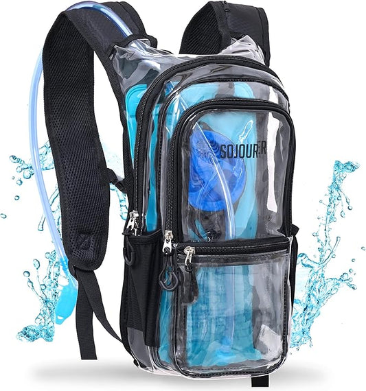 Sojourner Hydration Pack, Hydration Backpack - Water Backpack with 2l Hydration Bladder, Festival Essential - Rave Hydration Pack Hydropack Hydro for Hiking, Running, Biking, Festival Gear