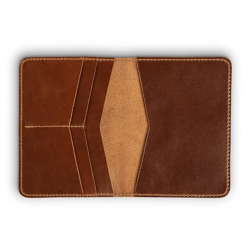 PEGAI Standard Full Grain Crazy Horse Leather Passport Holder | Custom Travel Passport Cover & Organizer | Handcrafted Leather Passport Wallet for Men and Women | Pike (Taba)