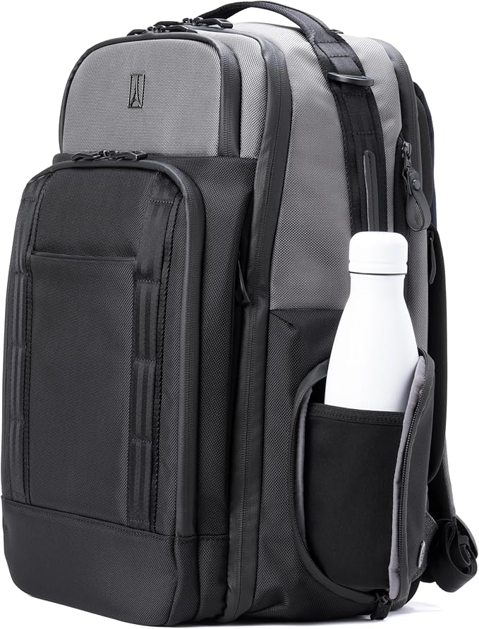 Travelpro Altitude Large Expandable Travel Laptop Backpack 30-36L, 16 Inch Laptop, Water Resistant, Work, Business, Men and Women, Falcon Grey