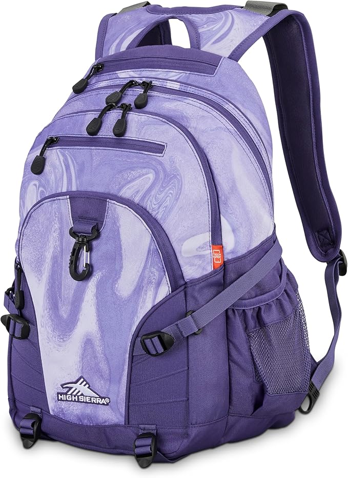 High Sierra Loop Daypack, Purple Marble Swirl, One Size