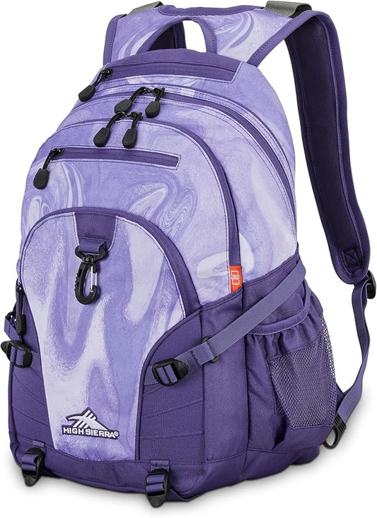 High Sierra Loop Daypack, Purple Marble Swirl, One Size