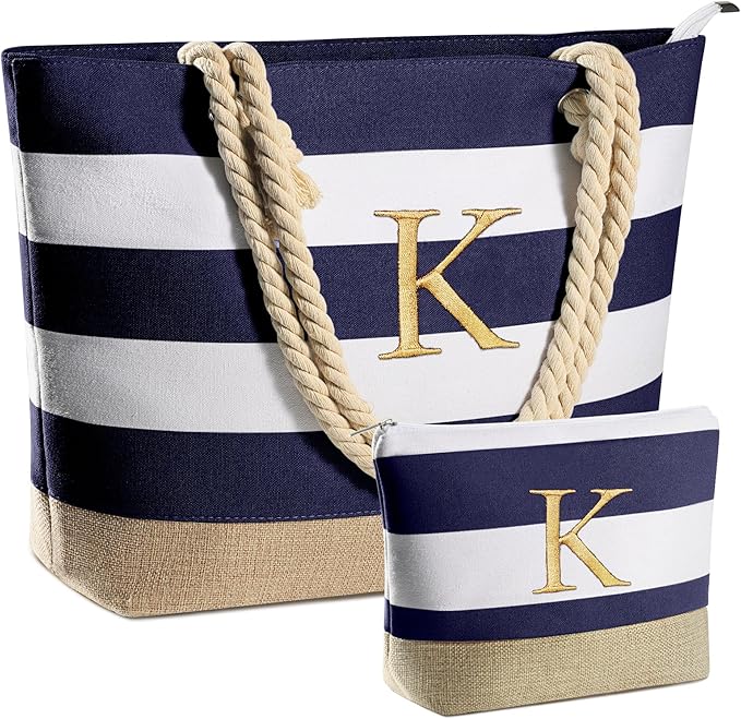 YOOLIFE Beach Bags for Women - Travel Canvas Beach Tote, Pool Waterproof Bag, Travel Essentials, Gifts for Women Birthday