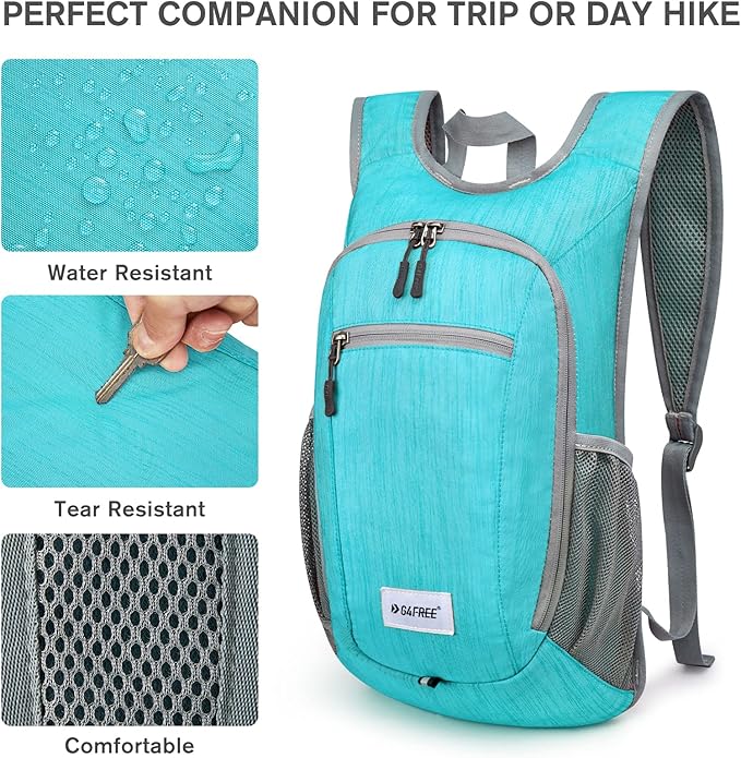 G4Free 10L/15L Hiking Backpack Lightweight Packable Hiking Daypack Small Travel Outdoor Foldable Shoulder Bag