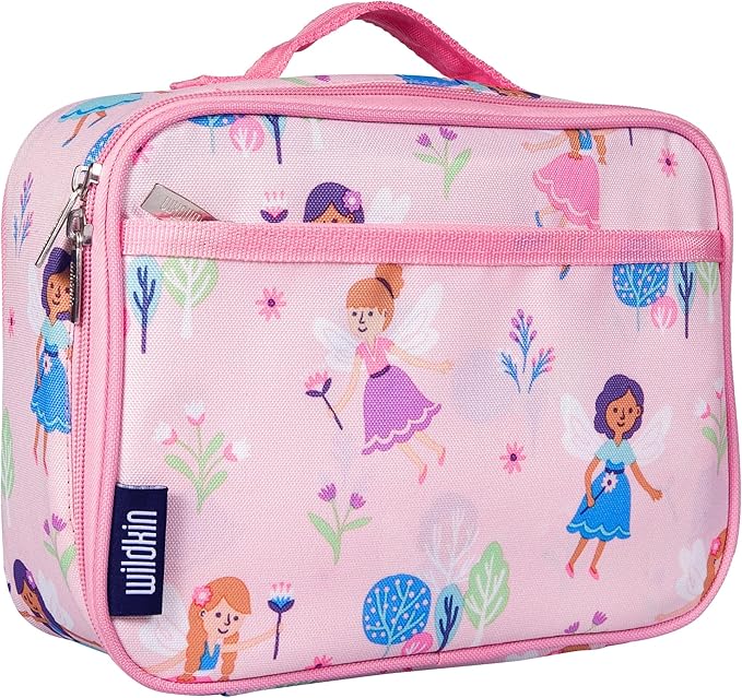 Wildkin Kids Insulated Lunch Box – Durable and Reusable for School & Travel - Fairy Garden