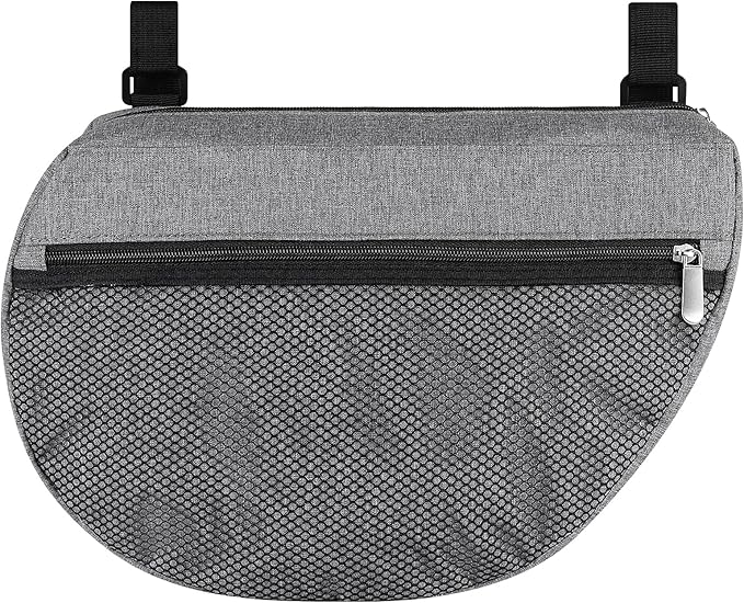 Accmor Insulated Side Sling Stroller Saddle Bag Organizer, Universal Stroller Organizer, Stroller Bag Caddy Organizer, Grey