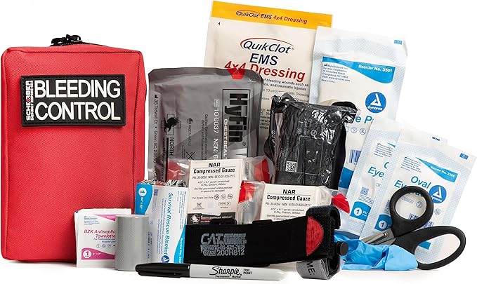 Scherber Public Access Bleeding Control Kit | Trauma Equipment, First Aid Supplies & NAR Tourniquet Pack for Gunshot Wound & Hemorrhage | Medical Professional & Emergency Rescue | Single, Advanced