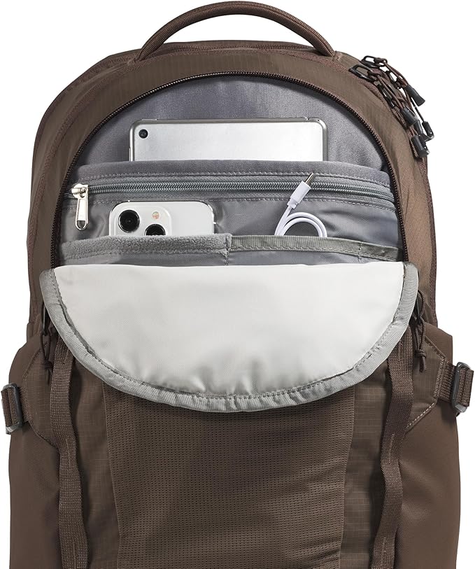 THE NORTH FACE Recon Everyday Laptop Backpack | Daypack with Water Repellent Finish, 16" Laptop Sleeve, 2 Water Bottle Pockets, Smokey Brown/Latte, One Size