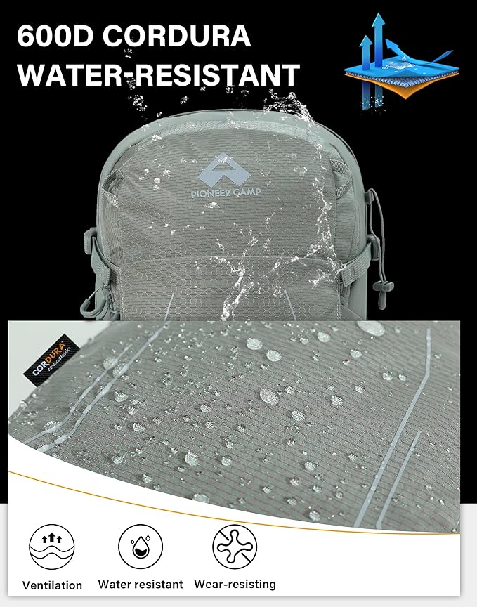 Pioneer Camp Hiking Backpack 22L Small Hiking Hydration Gear Lightweight Camping Backpack Travel Daypack for Women Men