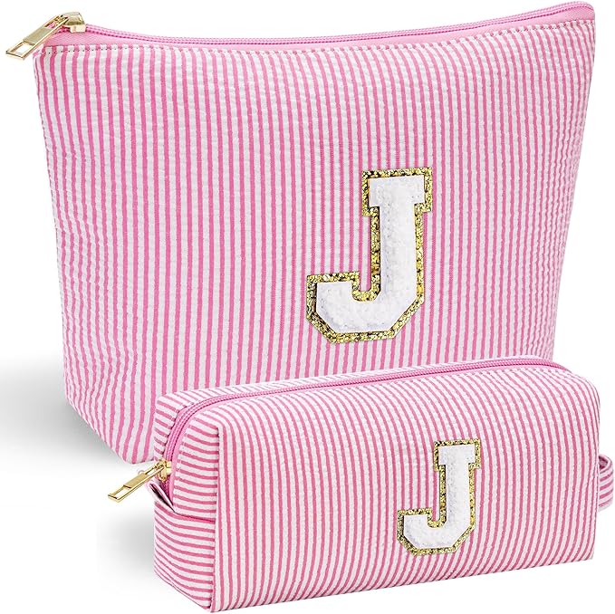 YOOLIFE Birthday Gift for Girls Makeup Bag Cosmetic Bag Teacher Gifts for 3 4 5 6 7 8 9 10 11 12 13 Year Old Girls Pink J