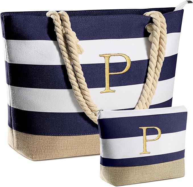 YOOLIFE Beach Bags for Women - Travel Canvas Beach Tote, Pool Waterproof Bag, Travel Essentials, Gifts for Women Birthday