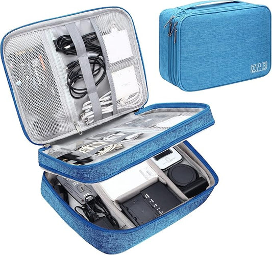 CILLA Electronics Organizer Travel, Travel Cord Organizer Case, Compact Electronics Accessories Bag for Cable, Cord, Charger, Phone