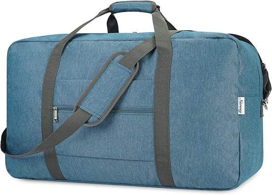 28 inch Extra Large Travel Duffel Bag Foldable Weekender Packable Lightweight Luggage Bag Overnight for Women and Men 85L (Navy Blue)