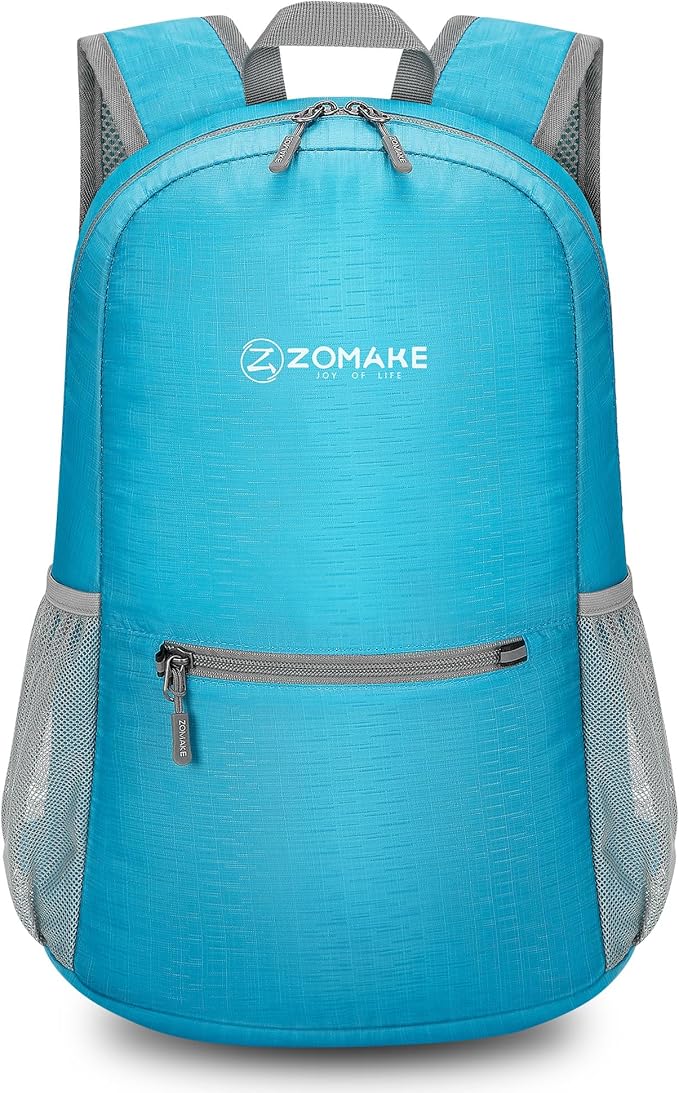 ZOMAKE Ultra Lightweight Hiking Backpack 20L - Packable Small Backpacks Water Resistant Daypack for Women Men(Azure Blue)