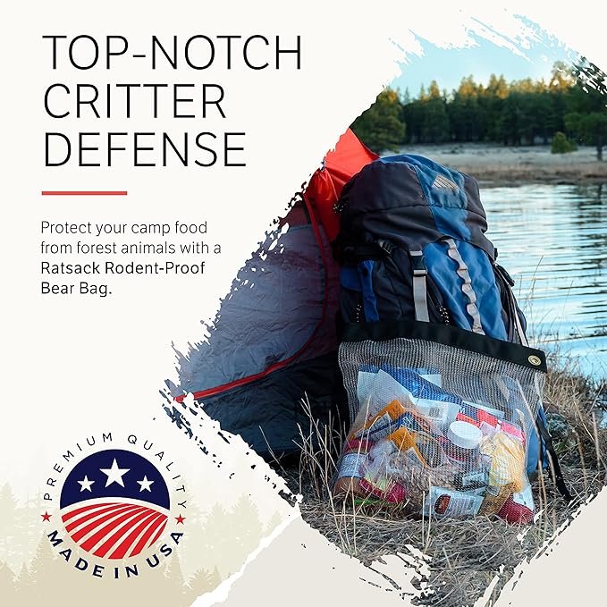 Rodent Proof Bear Bags - Ultralight Stainless Steel Mesh Bag for Camping Food Storage - Sturdy and Rust-Resistant Sack with Lock and Grommet For Easy Hanging