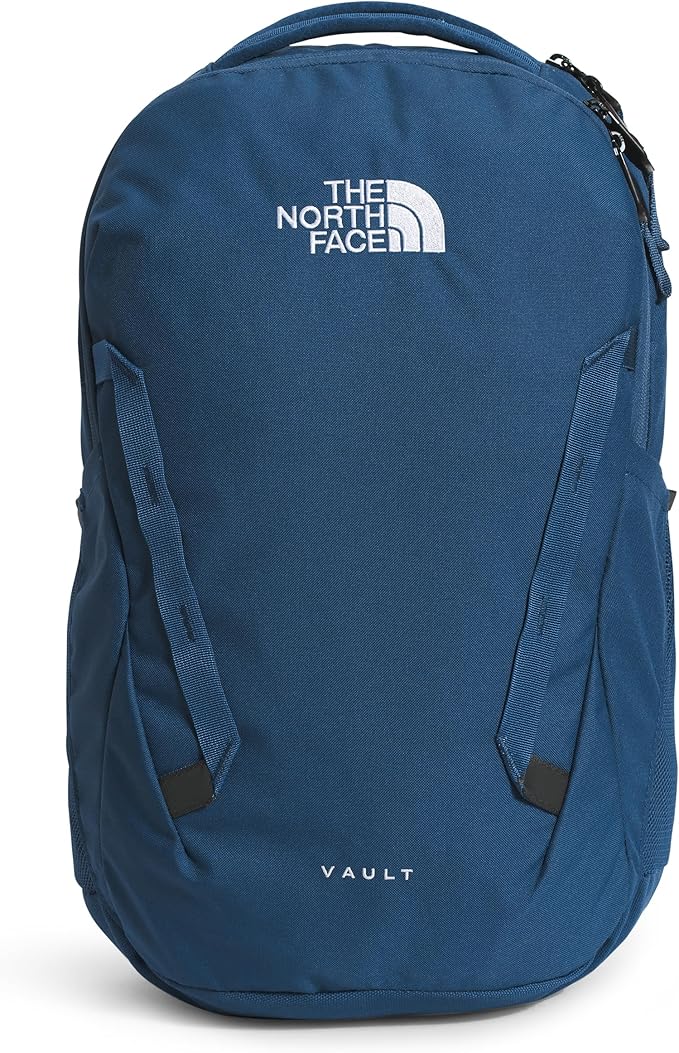 THE NORTH FACE Vault Everyday Laptop Backpack | Commuter Travel Bag with Water-Repellent Finish, Spacious Main Compartment, Shady Blue/TNF White-NPF, One Size