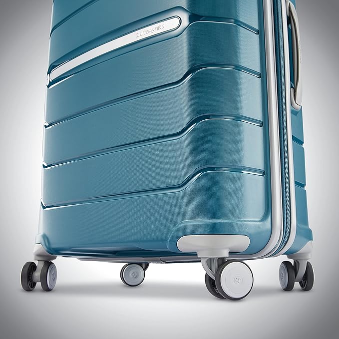 Samsonite Freeform Hardside Carry-On Luggage with Spinner Wheels - Hardshell Suitcase - TSA, Airline-Approved - Expandable Hard Shell, Smooth Rolling Wheels for Lightweight Travel - Dark Teal