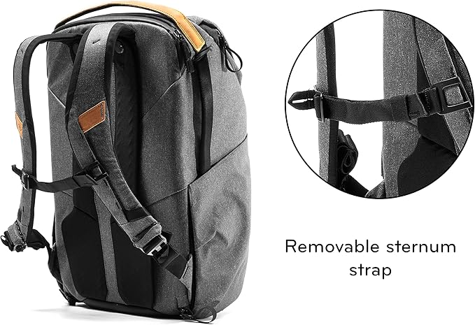 Peak Design Everyday Backpack 30L, Charcoal, MagLatch Top, Dual Side Access, FlexFold Dividers, Fits 15" / 16" Laptop, For Camera Carry, Daily Commutes or Travel, Versatile Backpack for Men & Women