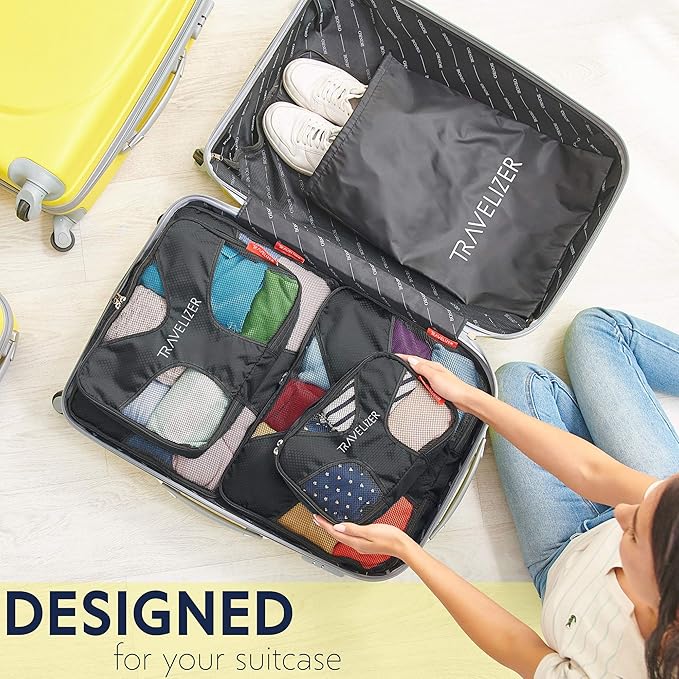 Travel Packing Cubes 5 pcs Luggage Organizer Set for Bag & Suitcase