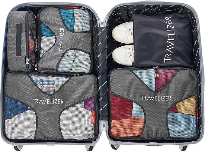 Travel Packing Cubes 5 pcs Luggage Organizer Set for Bag & Suitcase
