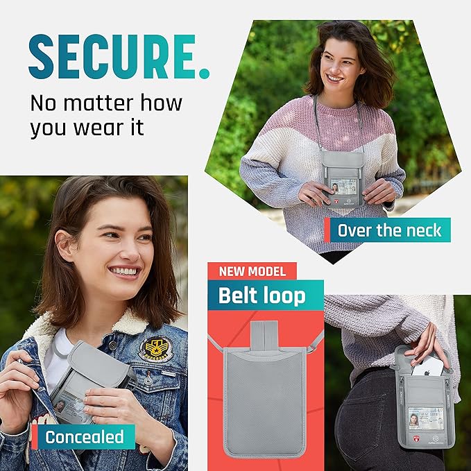 Neck Wallet, Travel Pouch For Passport Holder And Documents, Travel Neck Wallet For Traveling Women.