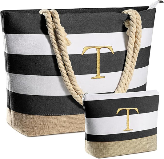 YOOLIFE Beach Bags for Women - Travel Canvas Beach Tote, Pool Waterproof Bag, Travel Essentials, Gifts for Women Birthday