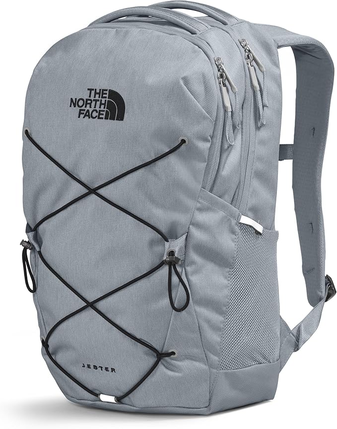 THE NORTH FACE Jester Everyday Laptop Backpack | Commuter Daypack with Water Repellent Finish, 16" Laptop Sleeve, Huge Main Compartment, Mid Grey Dark Heather/TNF Black-NPF, One Size
