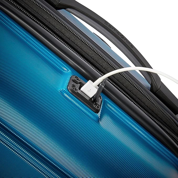 Samsonite Omni 2 Hardside Expandable Luggage with Spinner Wheels, 2-Piece Set (19/24), CARIBBEAN BLUE