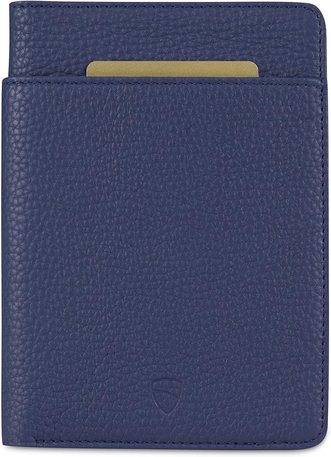 Vaultskin Leather Passport Holder, Slim RFID Blocking Travel Wallet for Men and Women, Fits Passport, Credit Cards, ID, Cash, Passport Cover Ideal Travel Accessories with Gift Box (Kensington)