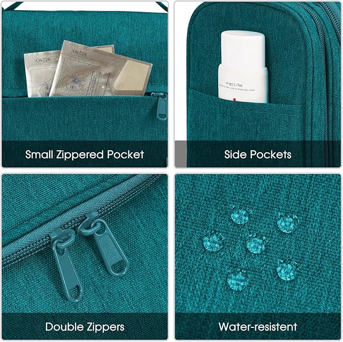 Narwey Hanging Toiletry Bag for Women Travel Makeup Bag Organizer Toiletries Bag for Cosmetics Essentials Accessories