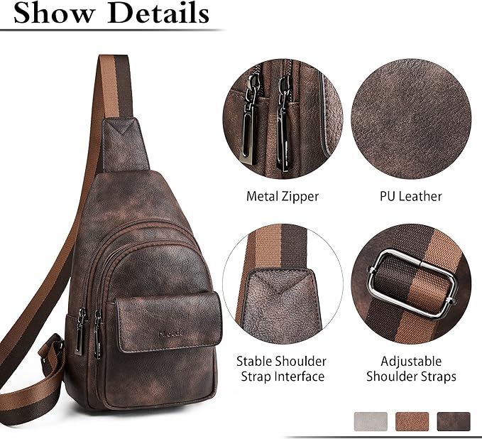Sling Bag Crossbody Bags for Women Small Cross Body Bag Fanny Packs Chest Sling Purse for Daily Travel Leisure Sport