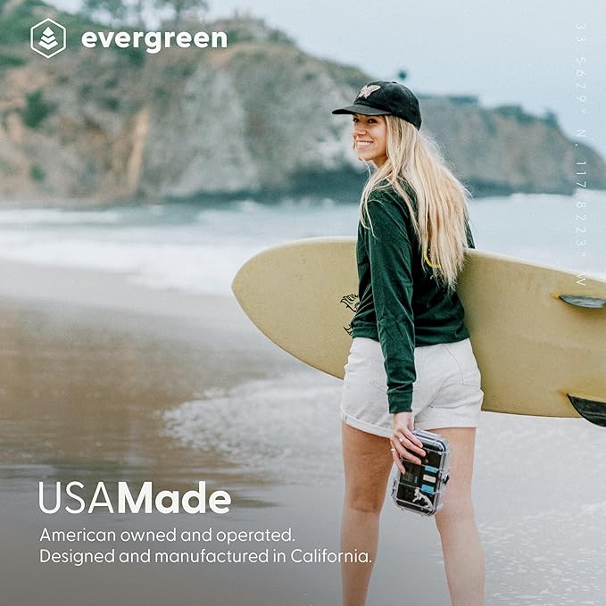 Evergreen ToughBox - Protective Case for GoPro | Compatible with GoPro Hero 9, 10, 11, 12 | Waterproof, Shockproof, Dustproof | Pre-Cut Battery Insert, Max Lens Mod, Bonus SD Card Holder (Clear)
