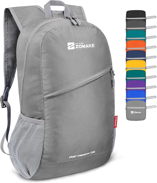 ZOMAKE Lightweight Packable Backpack 20L, Foldable Backpacks Small Daypack for Hiking Water Resistant Day Bag for Travel