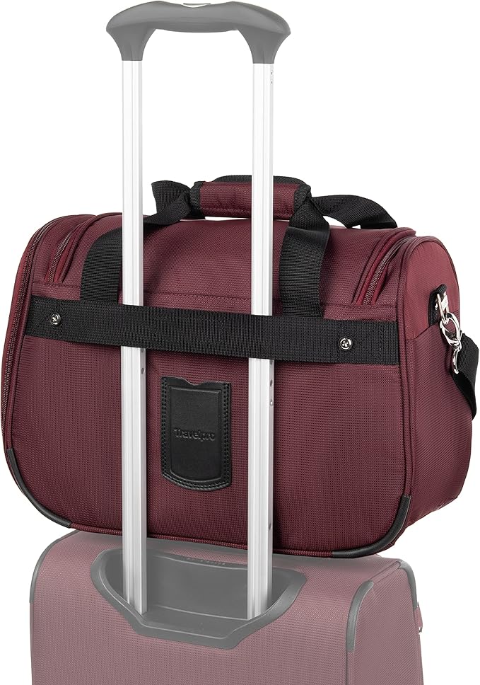 Travelpro Maxlite 5 Softside 2pc Set Expandable Carry On Luggage with 4 Spinner Wheels/Soft Underseat Tote, Lightweight Suitcase, Men and Women, Burgundy