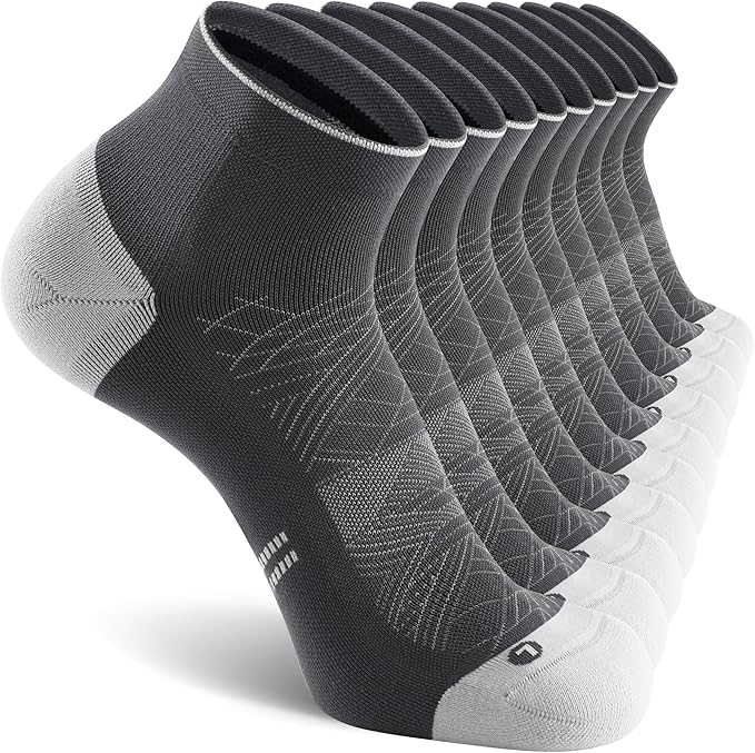 CS CELERSPORT 2/5 Pairs Ankle Compression Socks for Men and Women Running Athletic Socks