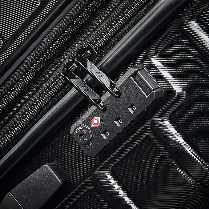 Samsonite Omni 2 Hardside Expandable Luggage with Spinner Wheels, PRO 2PC SET (CO/M), Midnight Black