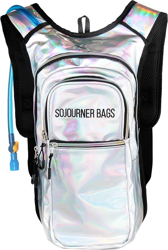 Sojourner Hydration Pack, Hydration Backpack - Water Backpack with 2l Hydration Bladder, Festival Essential - Rave Hydration Pack Hydropack Hydro for Hiking, Running, Biking, Festival Gear