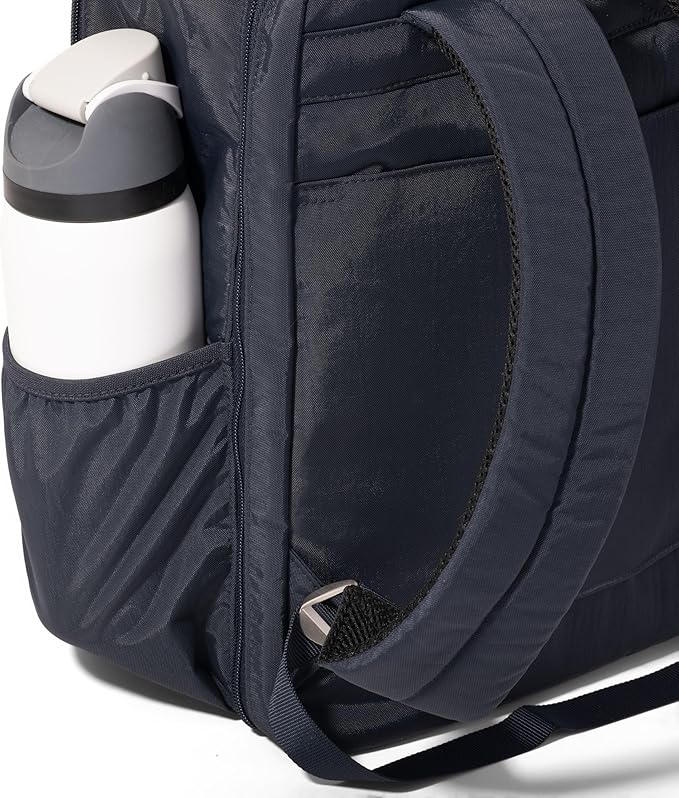 Baggallini Everyday Laptop Backpack - 11x15.5 Lightweight Water-Repellent Nylon Travel Bag w/Padded Laptop Sleeve & RFID