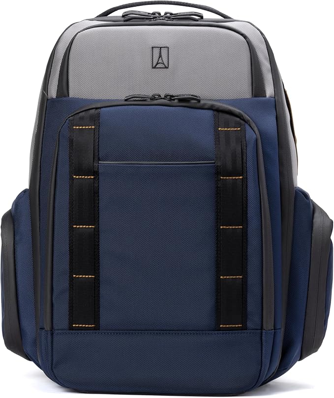 Travelpro Altitude Large Expandable Travel Laptop Backpack 30-36L, 16 Inch Laptop, Water Resistant, Work, Business, Men and Women, Stellar Navy/Grey