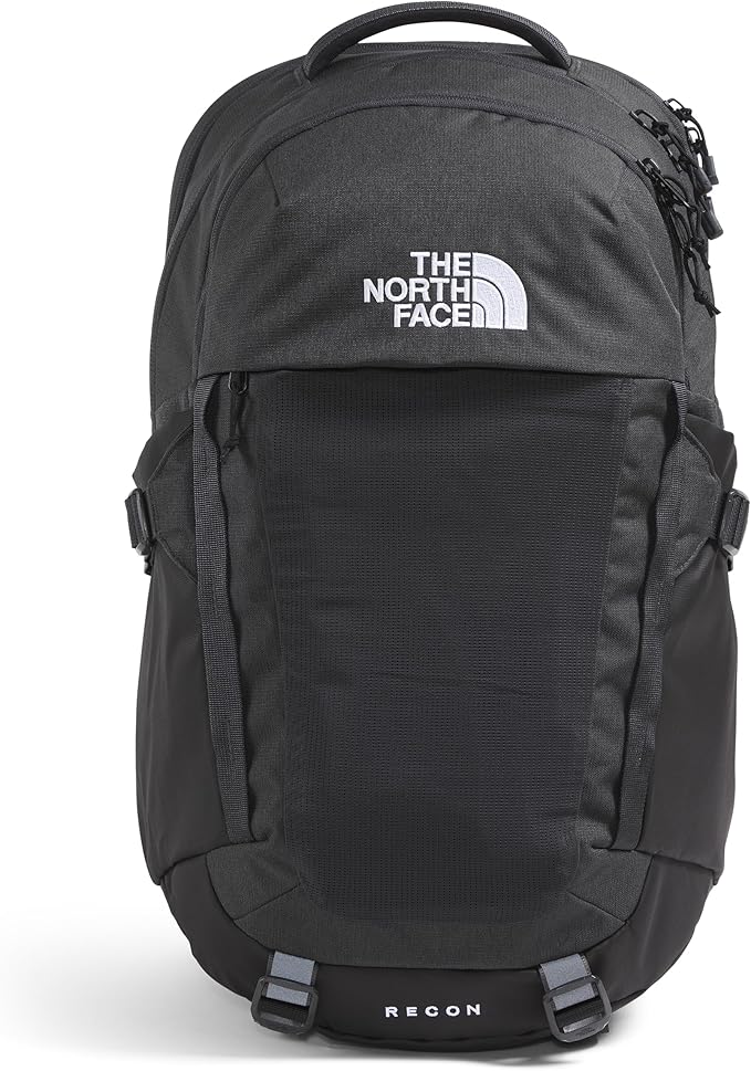 THE NORTH FACE Recon Everyday Laptop Backpack | Daypack with Water Repellent Finish, 16" Laptop Sleeve, 2 Water Bottle Pockets, Asphalt Grey Light Heather/TNF Black-NPF, One Size