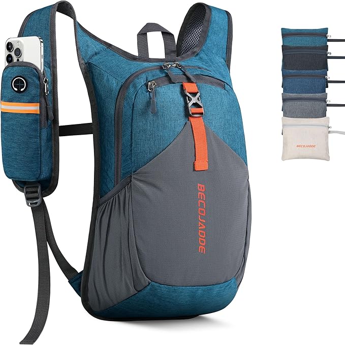 15L Small Hiking Backpack for Men Women Foldable Packable Back Pack Ultralight Hiking Daypack for Travel Camping Outdoor, Turquoise