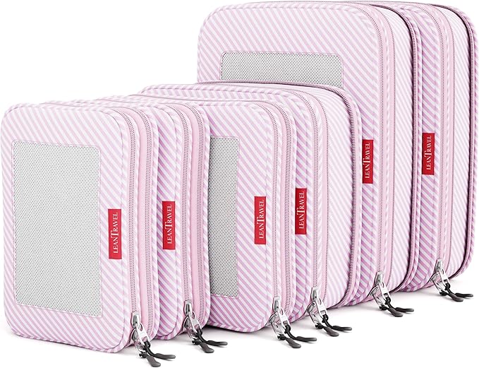 Compression Packing Cubes for Travel Organizers with Double Zipper, LeanTravel
