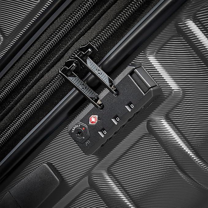 Samsonite Omni 2 Hardside Expandable Luggage with Spinner Wheels, 2-Piece Set (19/24), SOLID CHARCOAL