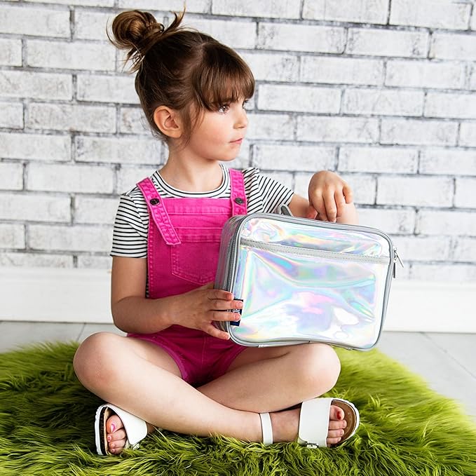 Wildkin Kids Insulated Lunch Box – Durable and Reusable for School & Travel - Holographic