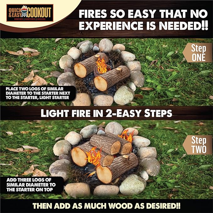 Start Fires Fast with Zero Effort! The Most Powerful Fire Starter You Will Ever Use. Plant-Based Fuels Only. Light Wet Logs Without Kindling. Patent-Pending. for Camping, Fire Pits, Survival