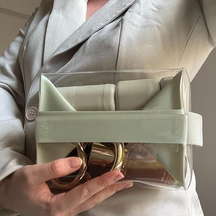 Cadence Parcel - Clear Dopp Kit with Magnetic Closure - Durable and Leak-Resistant Travel Toiletry Kit - Modular Design
