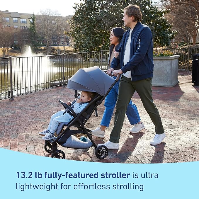 Graco Ready2Jet Compact Stroller – Overhead Friendly Compact Travel Stroller with Automatic Fold, Lilac Mod