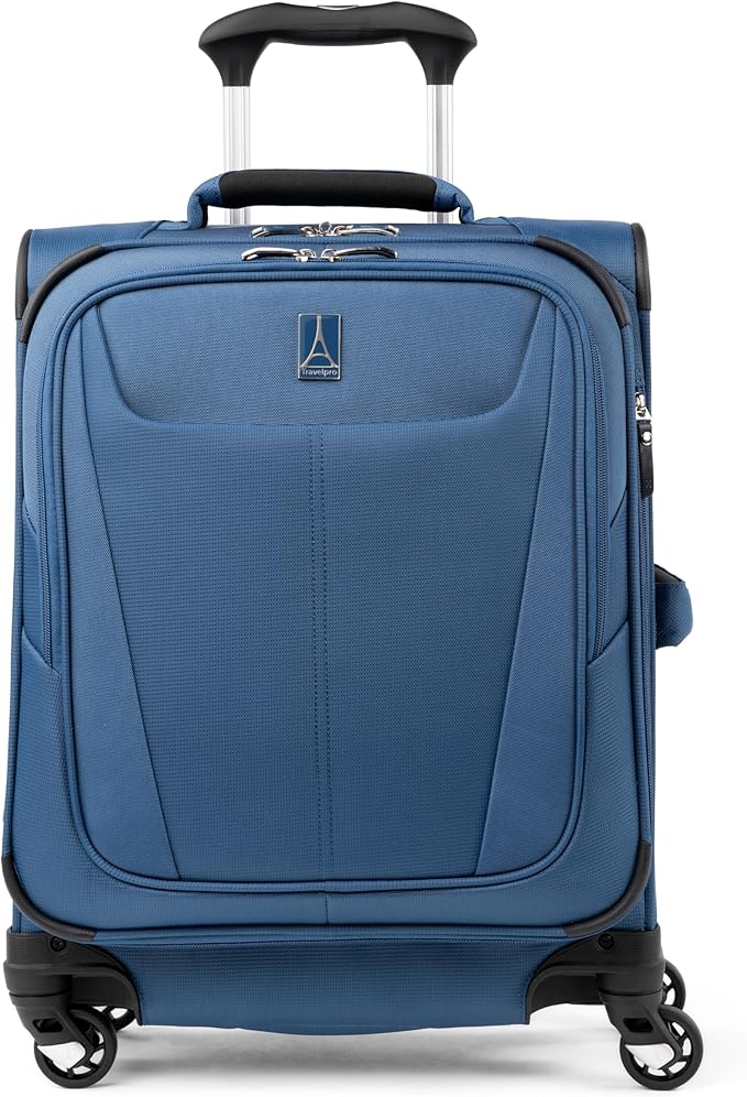 Travelpro Maxlite 5 Softside Expandable Carry-On Luggage with Spinner Wheels, Lightweight, 19-Inch — Ensign Blue