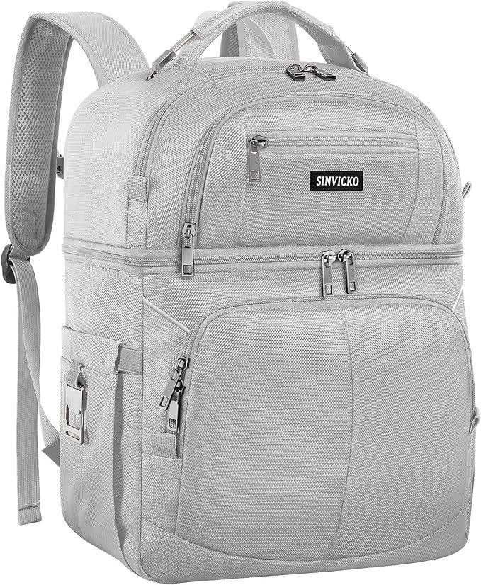 Insulated Cooler Backpack,Double Deck Leakproof Cooler Bag,Insulated Backpack Cooler Lunch Backpack for Men Women