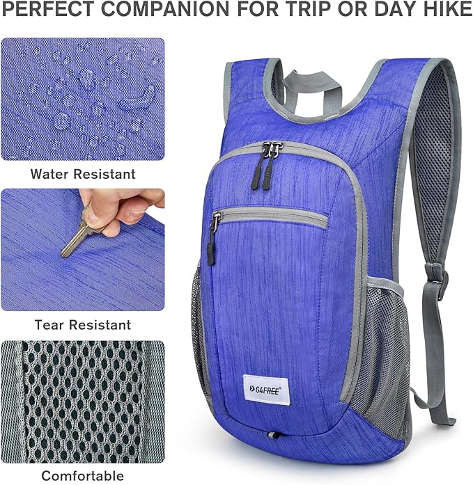 G4Free 10L/15L Hiking Backpack Lightweight Packable Hiking Daypack Small Travel Outdoor Foldable Shoulder Bag