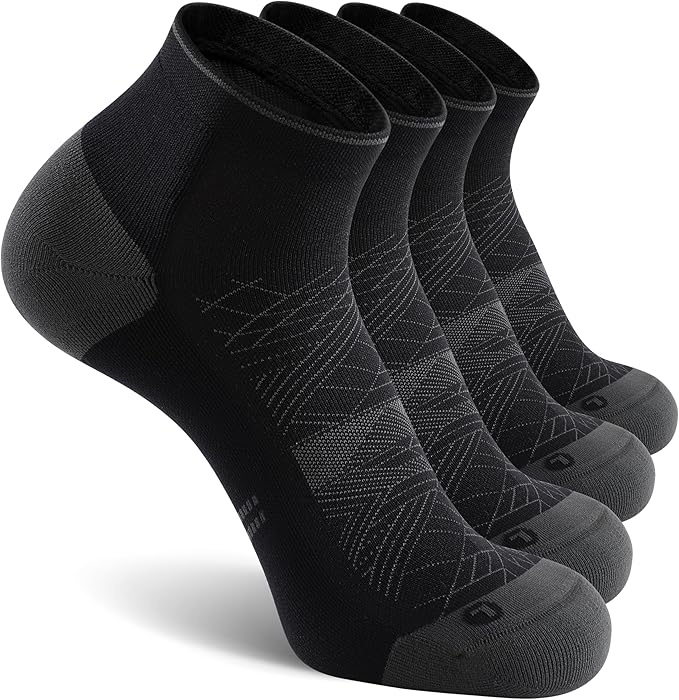 CS CELERSPORT 2/5 Pairs Ankle Compression Socks for Men and Women Running Athletic Socks